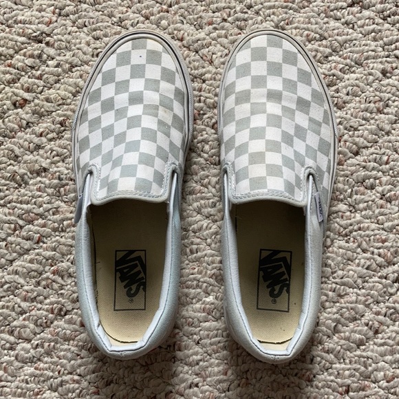 blue and white checkered vans - Picture 2 of 5